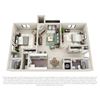 Floor Plan Spruce 2 bed 2 Bath